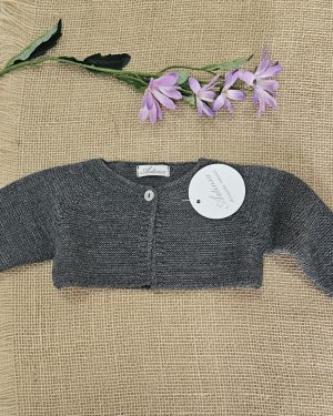 Chaqueta punto corta tipo bolero gris marengo Artinsa