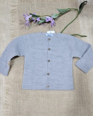 Chaqueta de punto bobo larga marca Mac Ilusión color gris Luna.