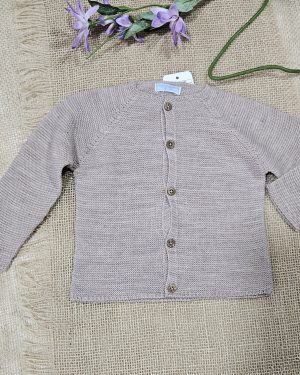 Chaqueta de punto bobo larga marca Mac Ilusión color Nuez