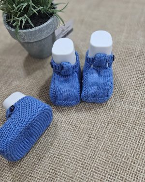 A Patucos bebés punto 100% Algodón 090006SP Azulado