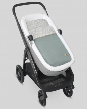 saco capazo para coche bebé verde musgo. Paz Rodriguez