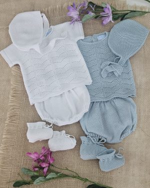 A Conjunto bebé 4 piezas punto verano cubre  R091378 Aquatic