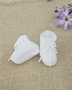 Patucos punto verano blanco.