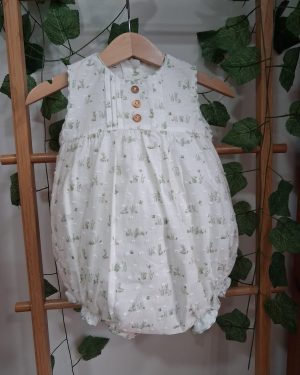 Pelele para bebé enterizo estampado conejitos Popys