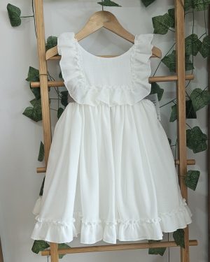 A Vestido niña ceremonia Martina blanco oliva R181058