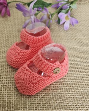 A Patucos Merceditas bebés hilo R020037 Coral