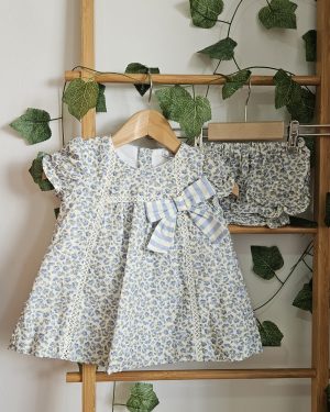 Jesusito para niña estampado liberty lazo rayas Popys