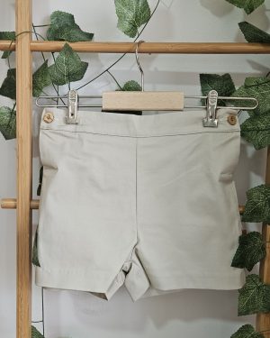 Pantalón corto niño sarga color arena cocote