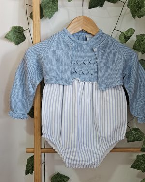 Chaqueta punto tipo bolero azulado Sardón