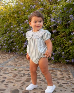 Pelele bebé rayas liberty José Varón