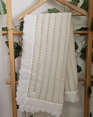 Toquilla chal punto verano calados puntilla P280241 Natural
