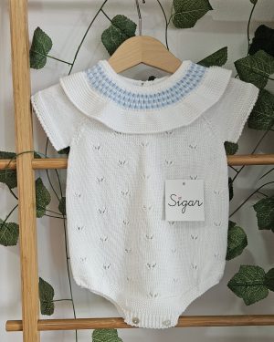 A Pelele punto bebé blanco museta cielo R200960