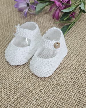 A Patucos Merceditas bebés hilo R020037 Blanco