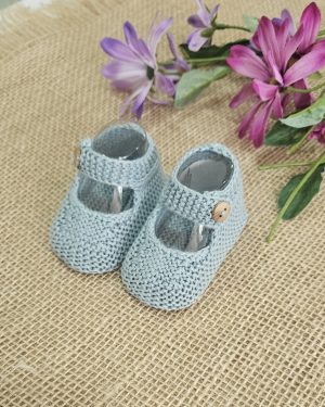 A Patucos Merceditas bebés hilo R020037 Verde agua