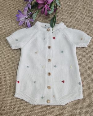 A Pelele bebé blanco Bodoques colores R200962