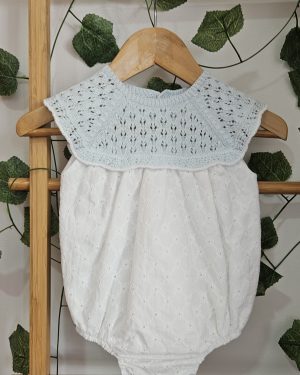 Pelele para bebé punto tela perforada Mac Ilusión