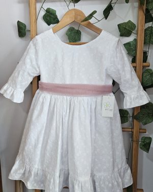 A Vestido niña Batista bordada perforado R181069