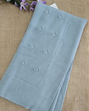 A Mantita toquilla punto verano Popys P280243 Verde empolvado