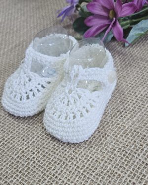 A Patucos Pepito bebés crochet P020366 Crudo