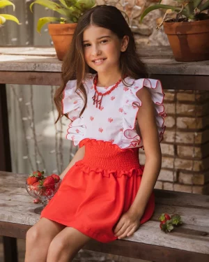 A Conjunto niña Eve Children Rojo R240567