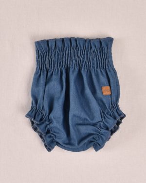 Cubrepañal para niña José Varón tejido denim