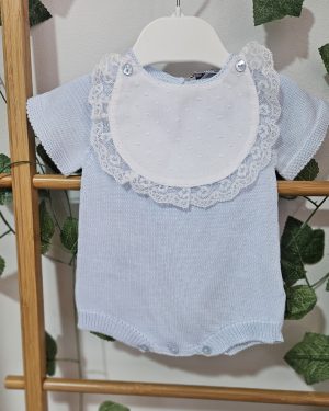 A Pelele bebé punto verano Cuello plumeti R200961 Nube