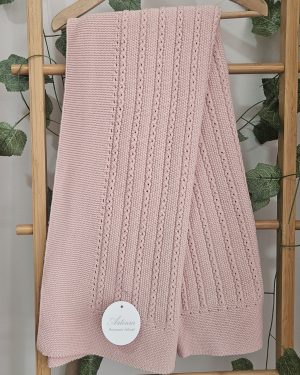 Toquilla manta punto verano 100% algodón color Rosa maquillaje Artinsa