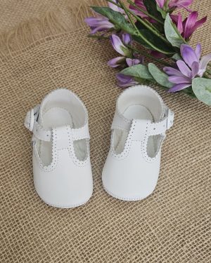 Zapatito bebé sin suela tipo pepito P020373 Blanco