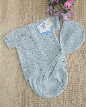 A Conjunto bebé3  piezas punto verano cubre  R091378 Aquatic