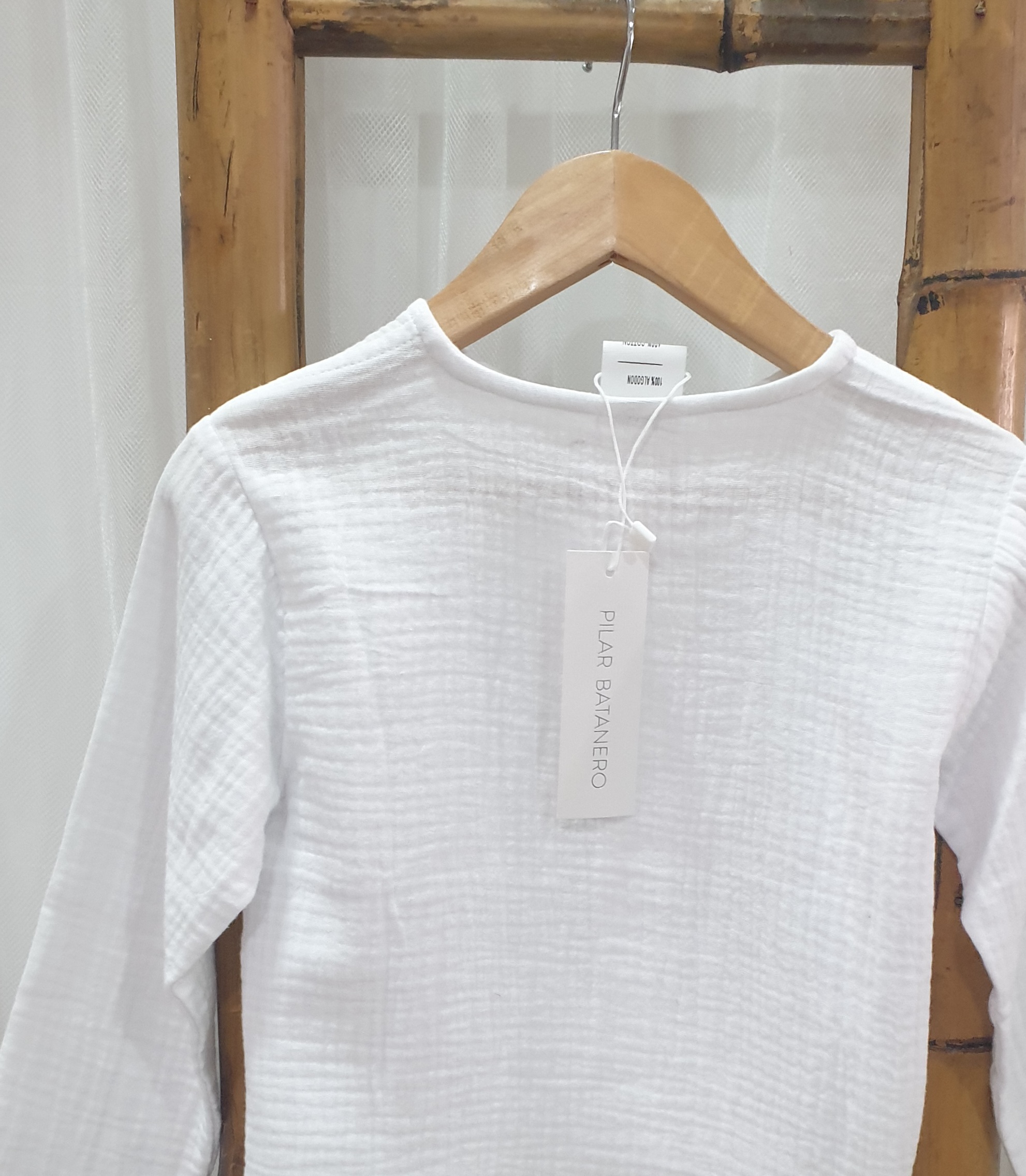 A Camisa 100% algodón Blanca R130424 - Imagen 2