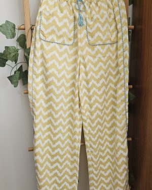 Pantalón niña Zig Zag mostaza R290016