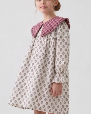 A Vestido niña cuello vichy R190981