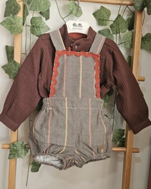 A Conjunto niño peto bombacho espigas marron caldera José Varón R250210