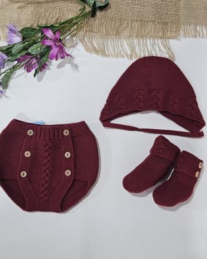 A Conjunto punto bebé 3 piezas R091397 Cereza