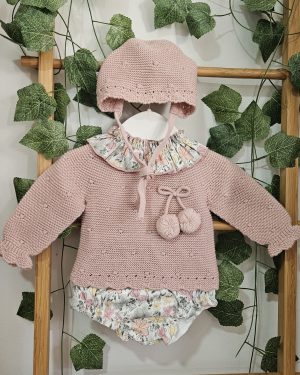 A Conjunto punto tela con capota R091405 Rosa