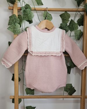 A Pelele punto pecherin tela R200979 Rosa