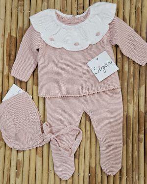 A Conjunto 3 piezas punto polainas Sigar R091410 Rosa