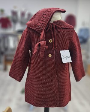 A Abrigo + capota punto bobo / ochos Sigar R450101 Burdeos