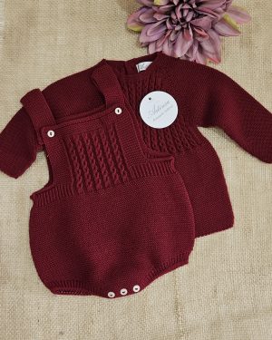 A Conjunto Peto + jersey punto R091415 Burdeos