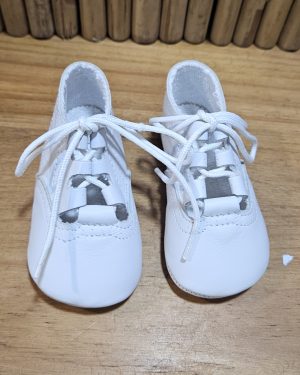 Zapatito bebé sin suela inglés P020377 Blanco
