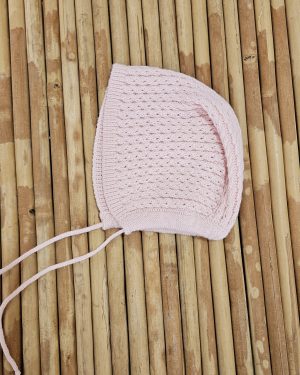 Capota punto ochos bebé rosa