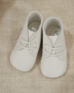 Zapatito bebé sin suela cordón P020375 Beig